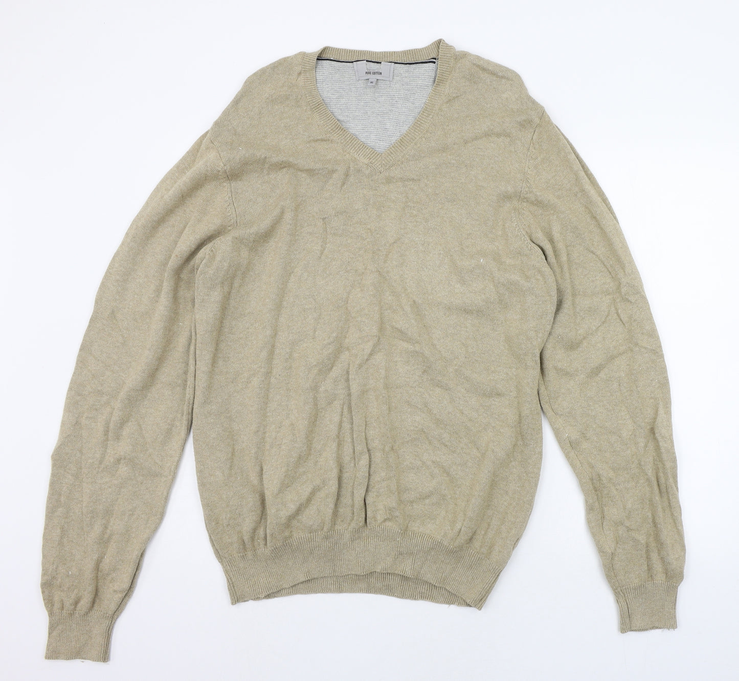 Marks and Spencer Mens Beige   Pullover Jumper Size XL