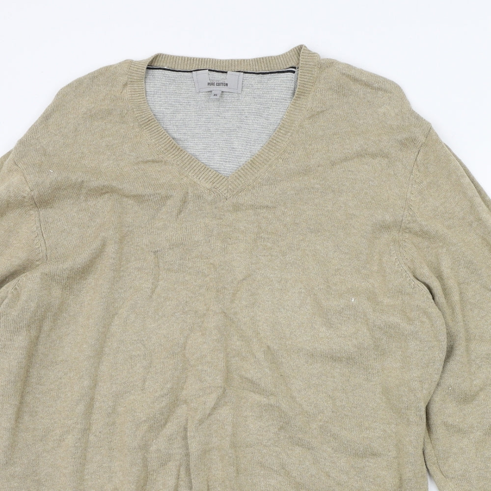 Marks and Spencer Mens Beige   Pullover Jumper Size XL