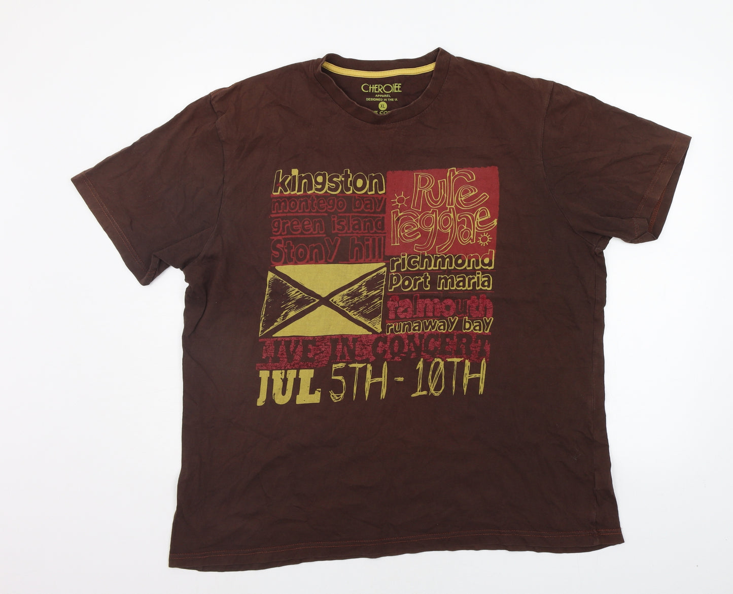 F&F Mens Brown    T-Shirt Size XL