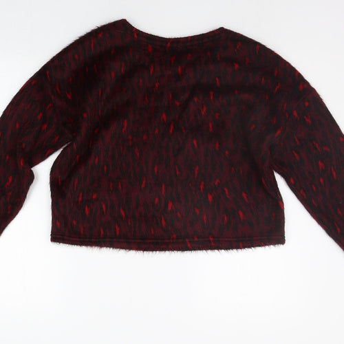 New Look Womens Red Geometric  Pullover Jumper Size S