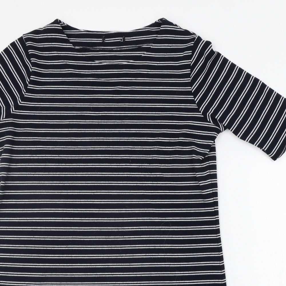 Avenue Womens Blue Striped  Jumper Dress  Size 14