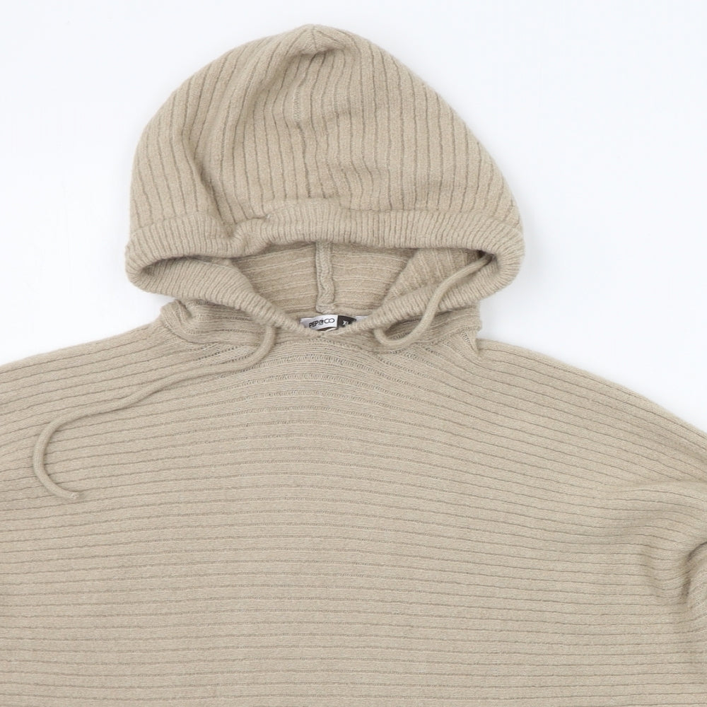 pep&CO Womens Beige   Pullover Hoodie Size XL
