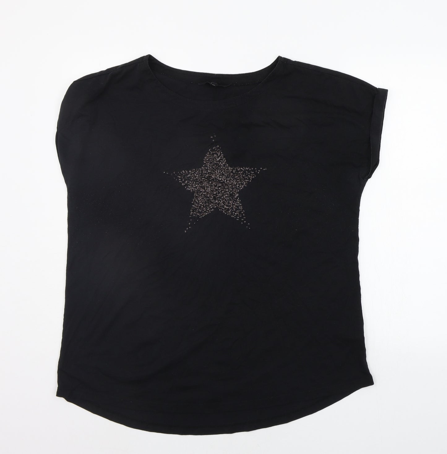 NEXT Womens Black   Basic T-Shirt Size 18  - STAR