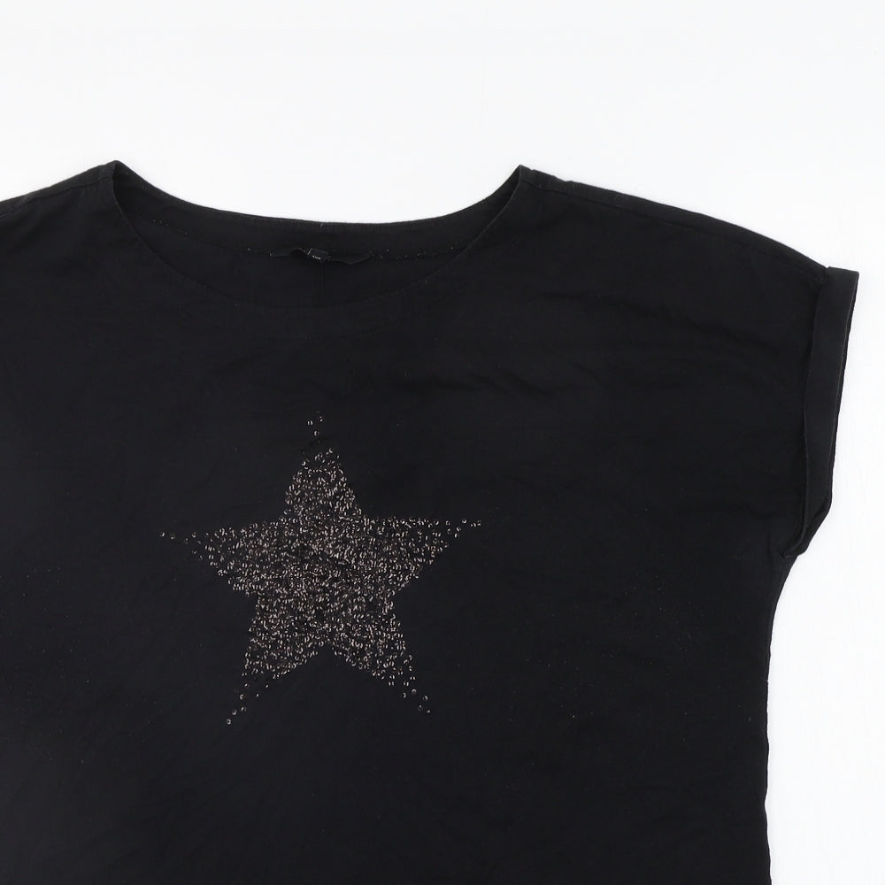 NEXT Womens Black   Basic T-Shirt Size 18  - STAR