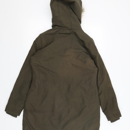 B You Womens Green   Parka Coat Size 8