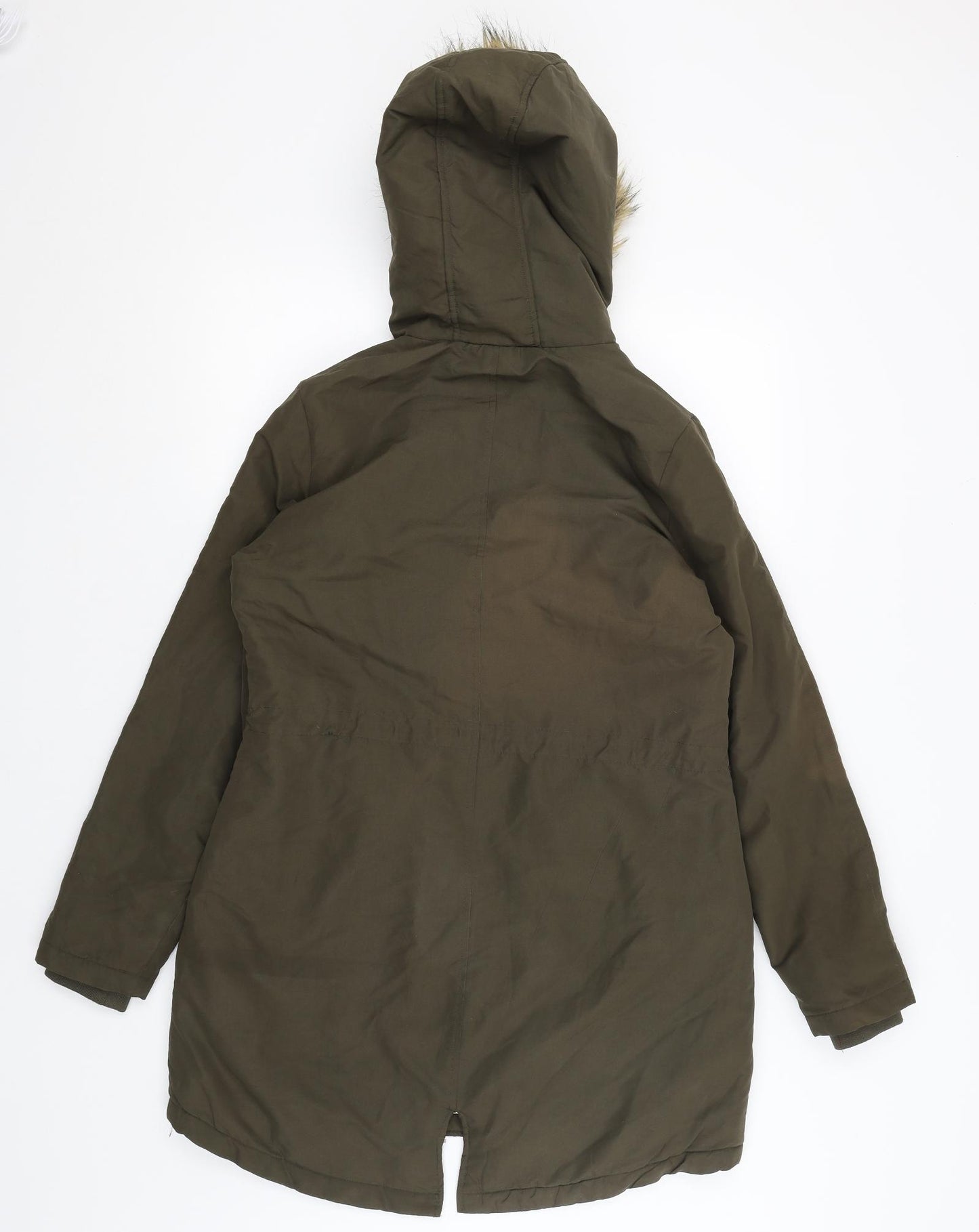 B You Womens Green   Parka Coat Size 8