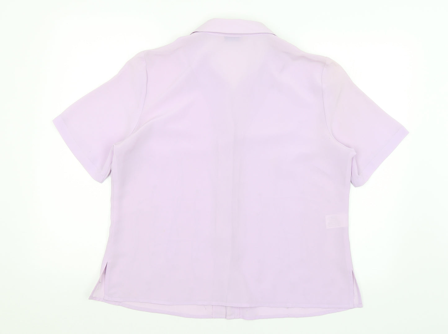 Isabelle Womens Purple   Basic Button-Up Size 16