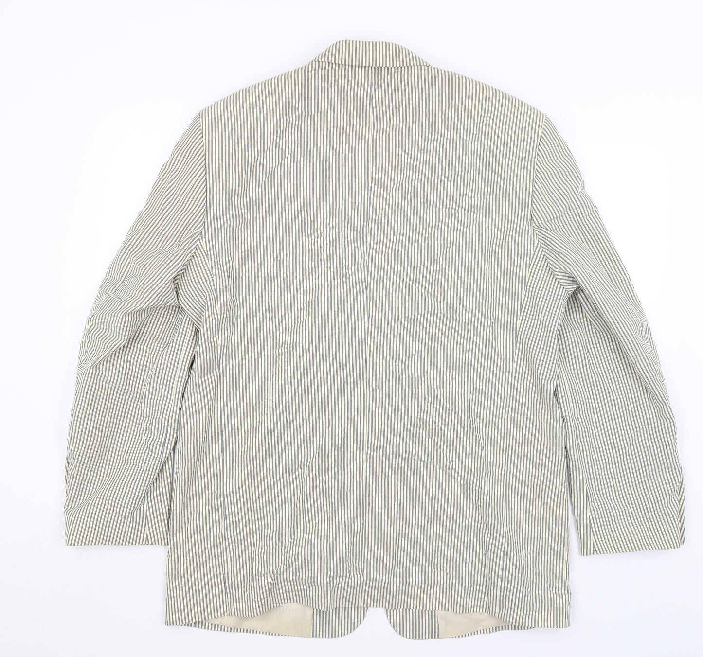 Cruise Mens Ivory Striped  Jacket Blazer Size XL