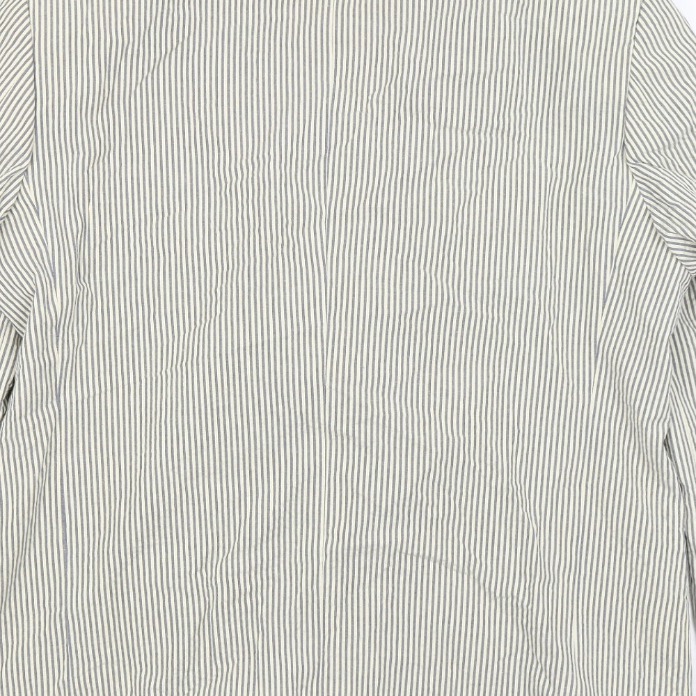 Cruise Mens Ivory Striped  Jacket Blazer Size XL
