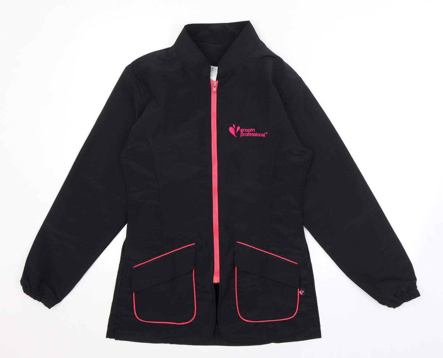 Groom Professional Womens Black   Full Zip Jumper Size S