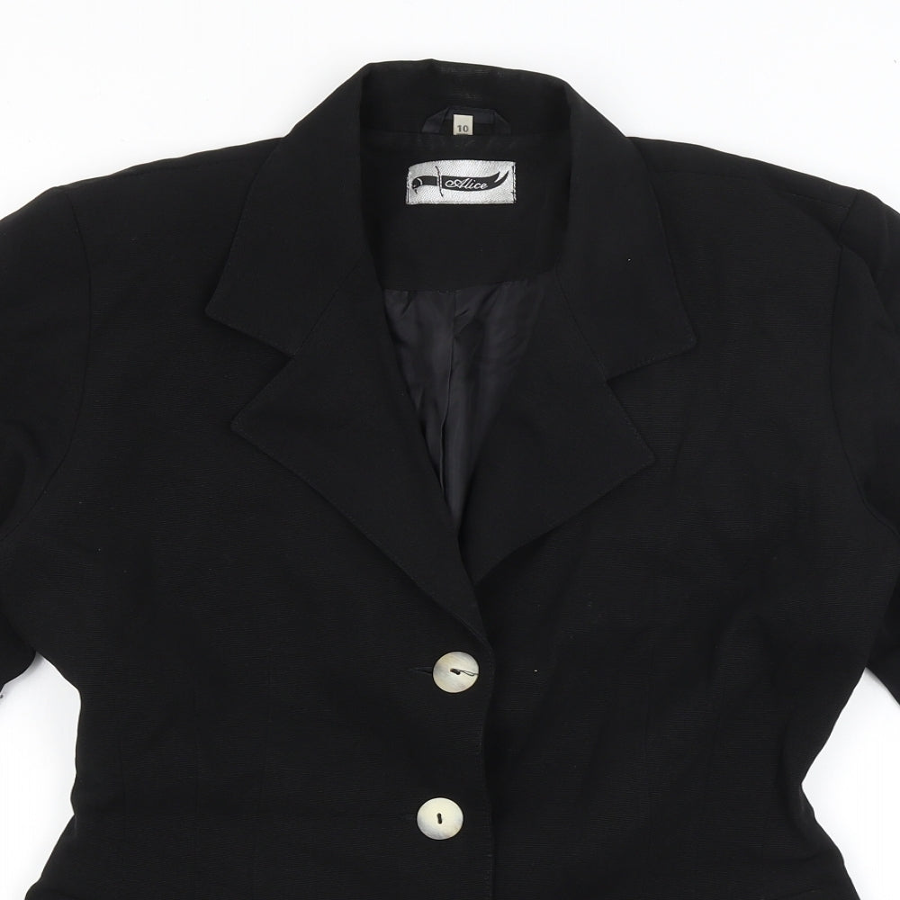 Alice Womens Black   Jacket Blazer Size 10