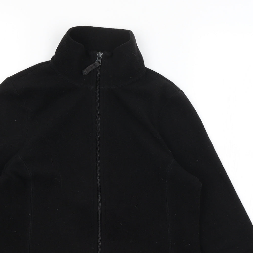 Preworn Womens Black   Full Zip Jumper Size 8