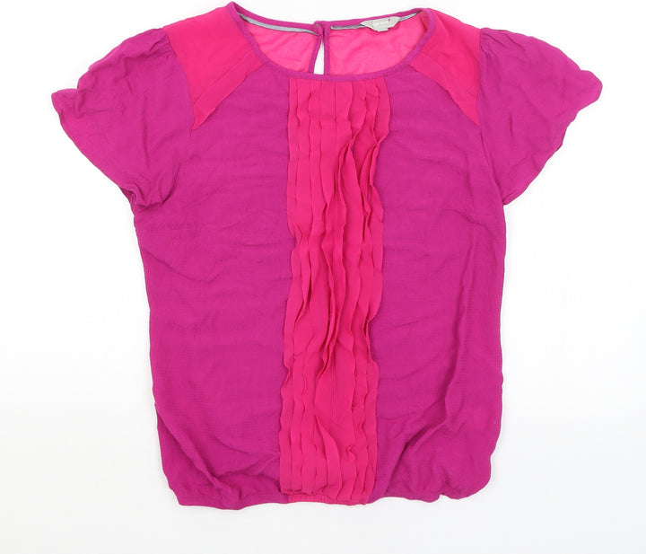 Per Una Womens Pink Basic T-Shirt Size 12