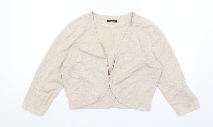 Roman Womens Beige   Cardigan Jumper Size 14