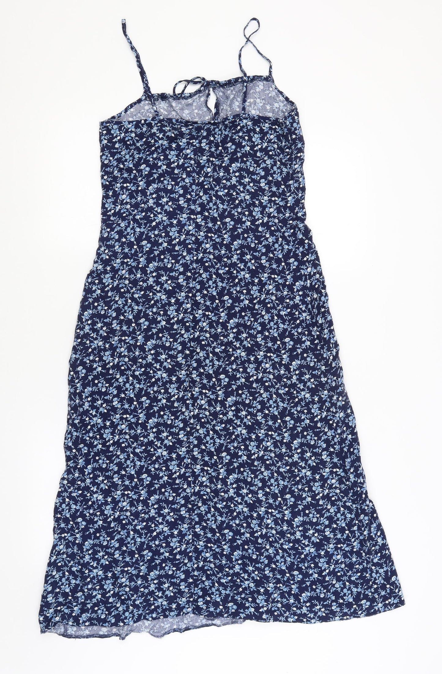 Anna Morelle Womens Blue Floral  A-Line  Size 14