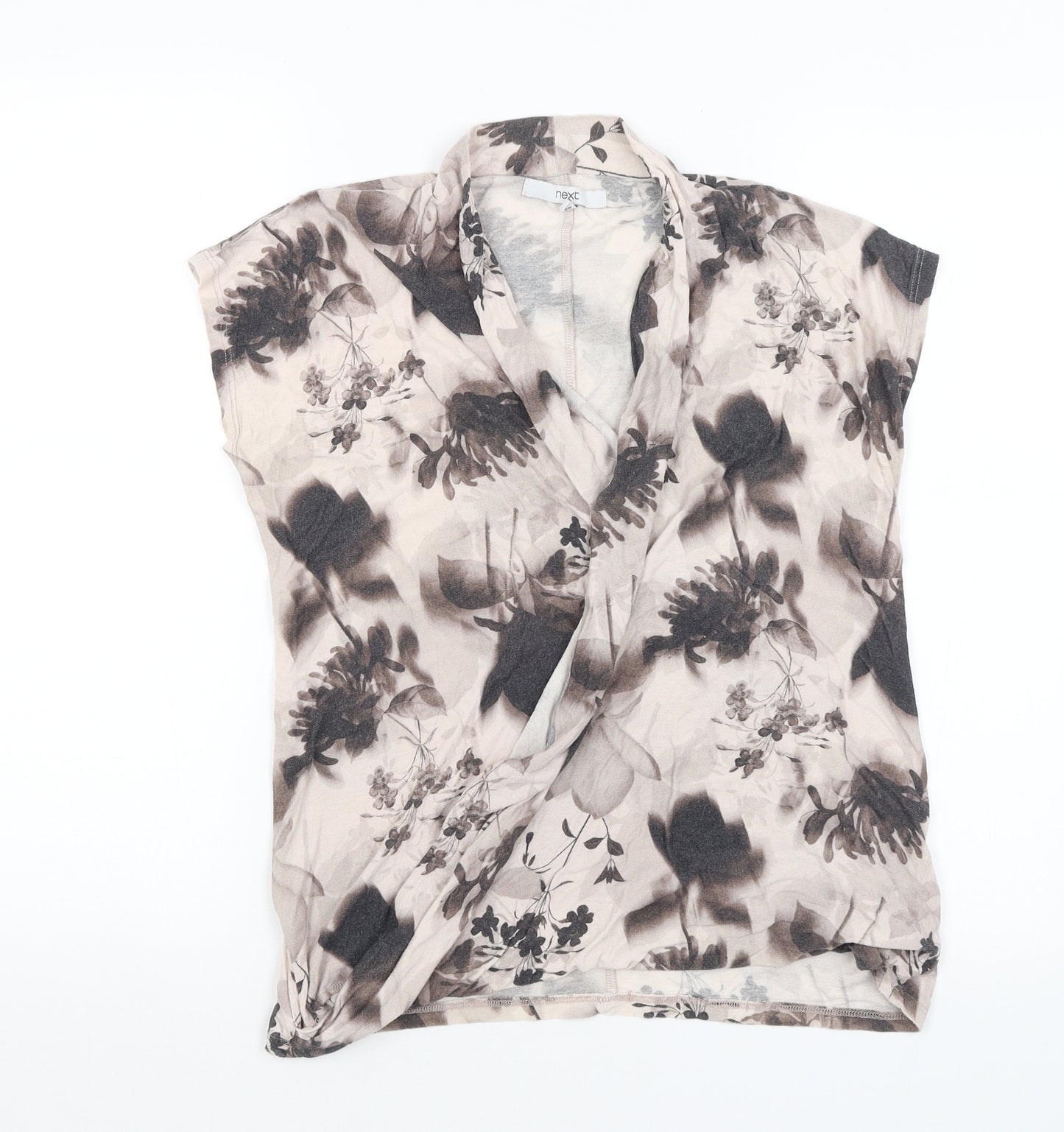 NEXT Womens Brown Floral  Basic T-Shirt Size 10