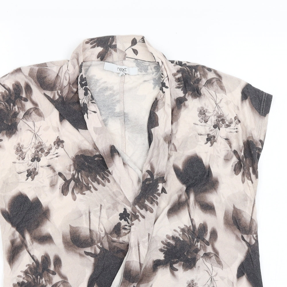 NEXT Womens Brown Floral  Basic T-Shirt Size 10