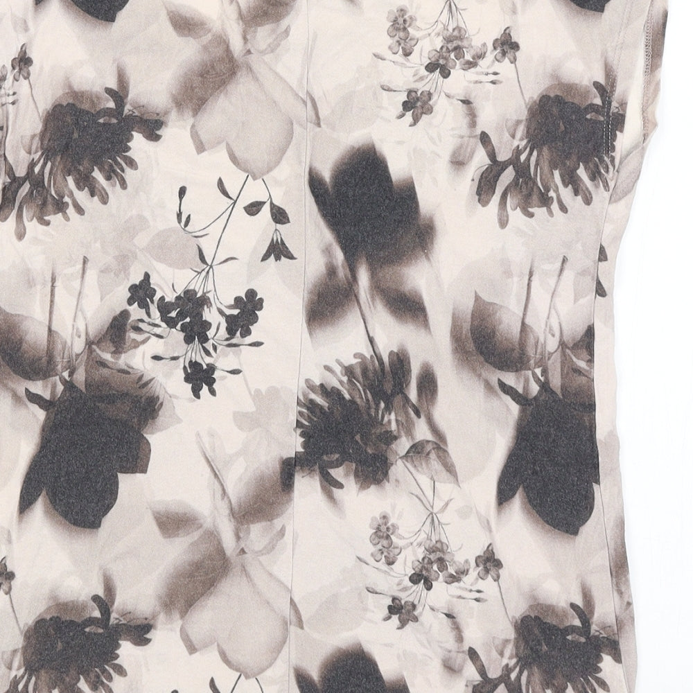 NEXT Womens Brown Floral  Basic T-Shirt Size 10