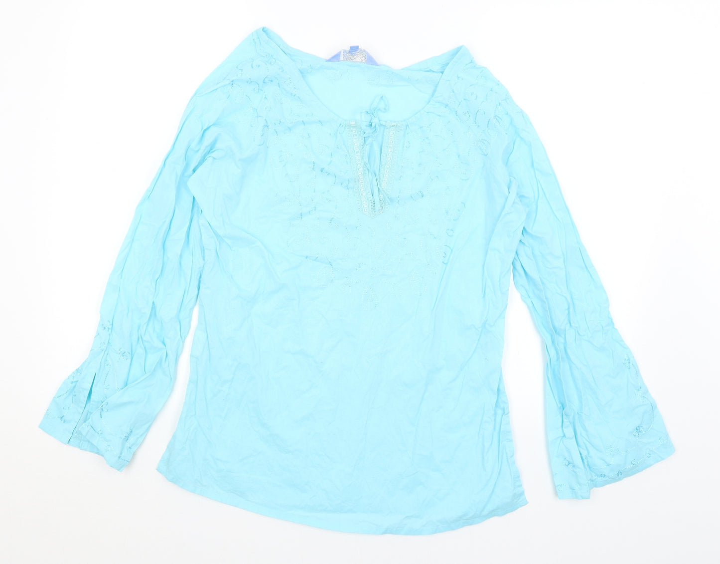 Jac Womens Blue   Basic Blouse Size 14