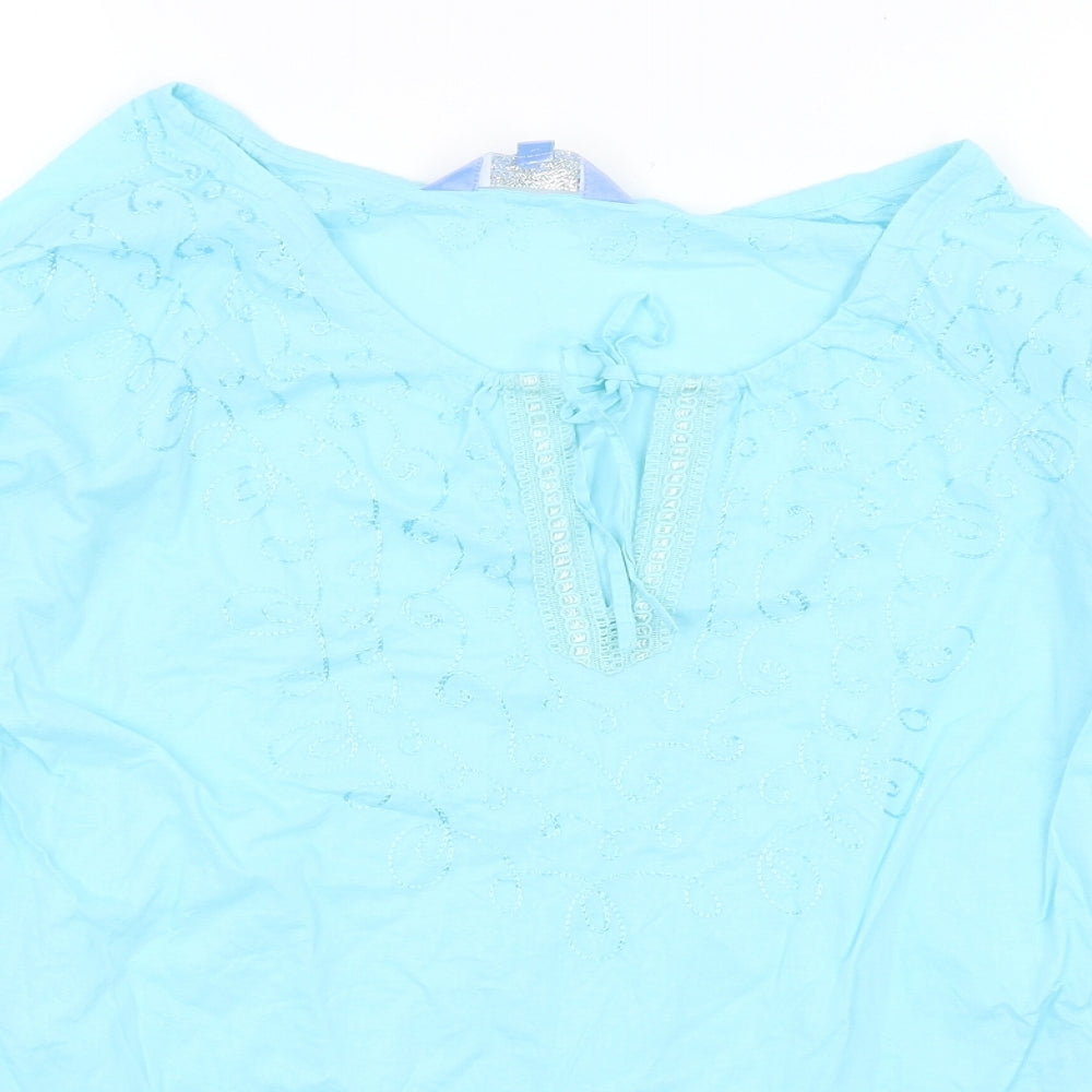 Jac Womens Blue   Basic Blouse Size 14