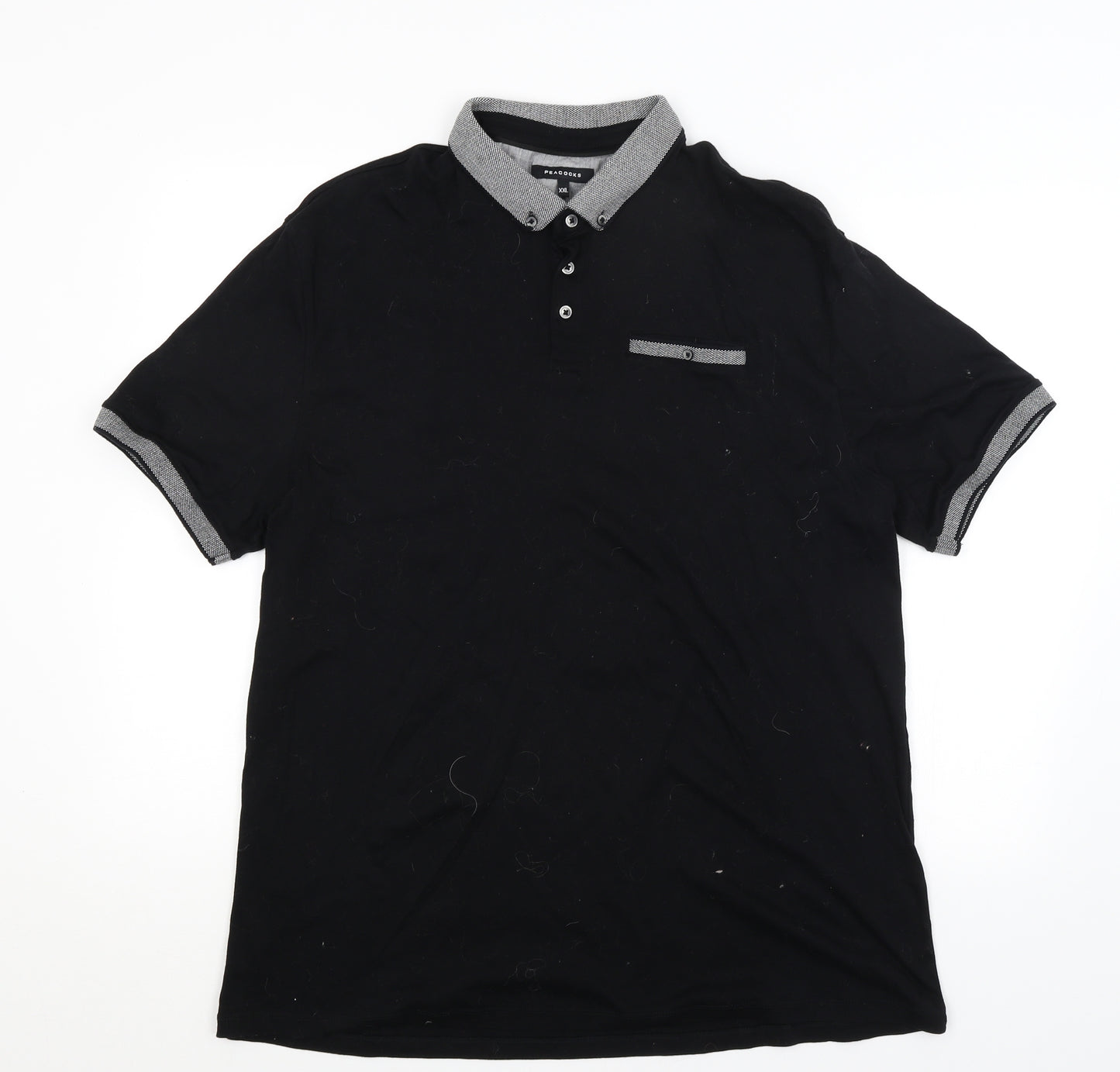 Peacocks Mens Black    T-Shirt Size 2XL