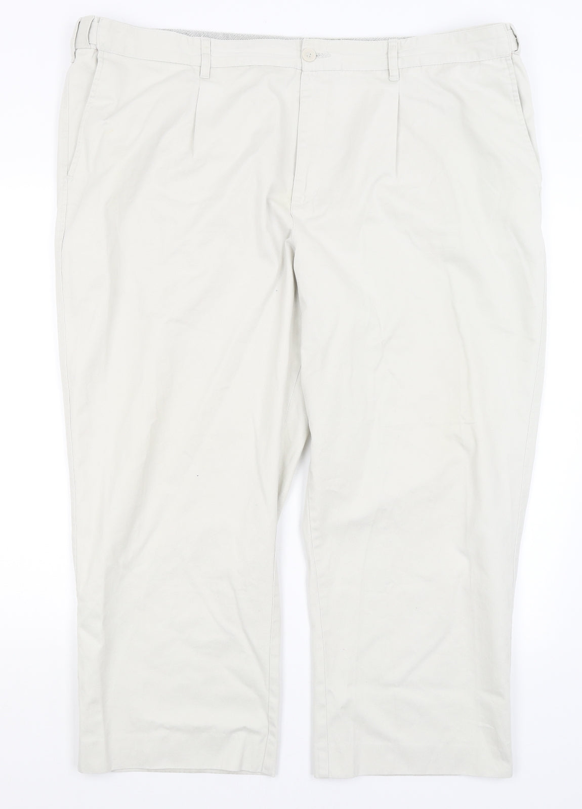 Atlantic Bay Mens Ivory   Trousers  Size 46 in L25 in