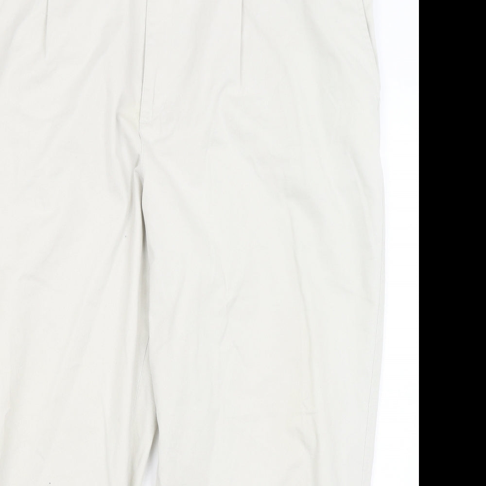 Atlantic Bay Mens Ivory   Trousers  Size 46 in L25 in