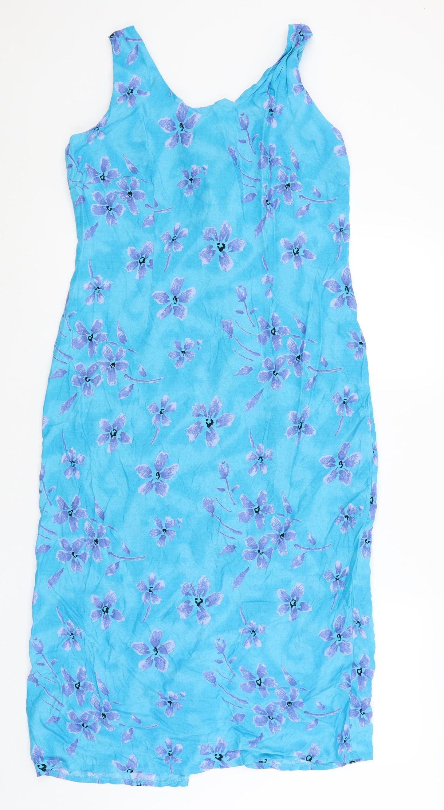 Atmosphere Womens Blue Floral  A-Line  Size 14