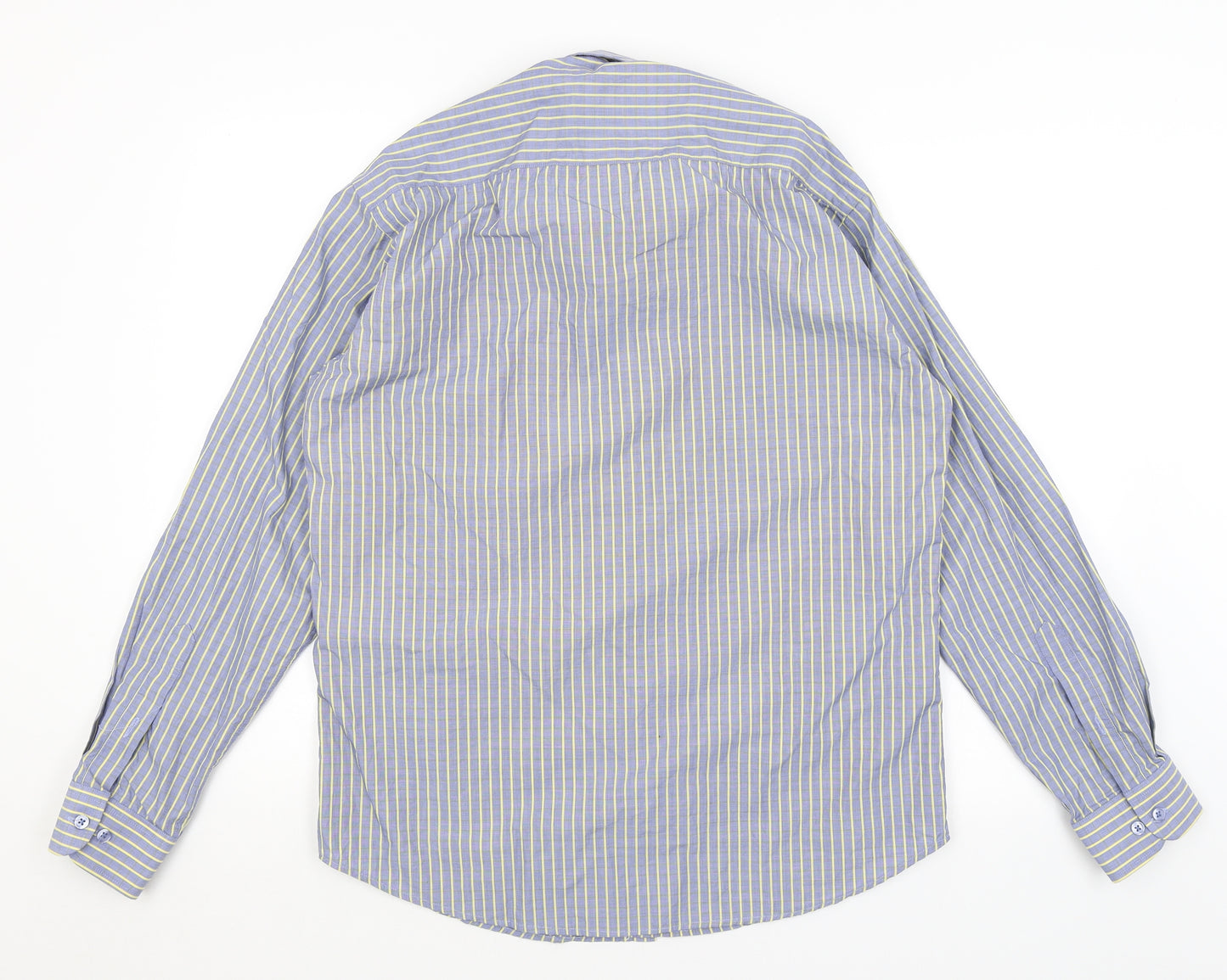 Hallner Mens Blue Striped   Dress Shirt Size 16.5