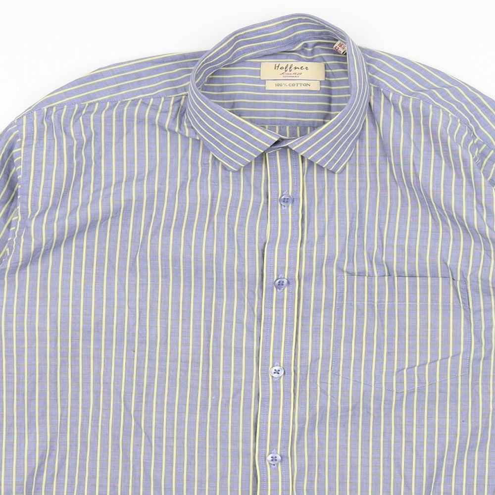 Hallner Mens Blue Striped   Dress Shirt Size 16.5
