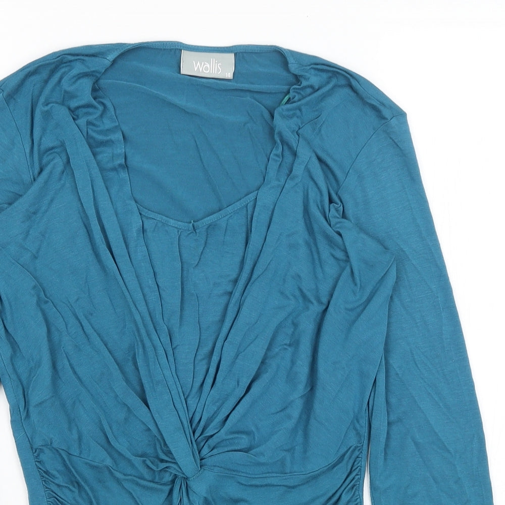 Wallis Womens Blue   Basic T-Shirt Size 14