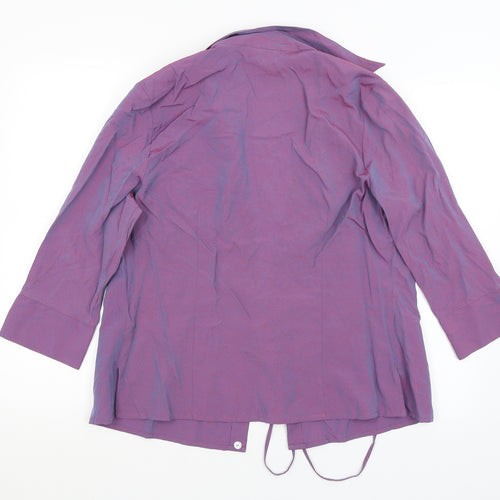 E-vie Womens Purple   Wrap Blouse Size 18