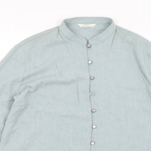M&S Womens Blue   Basic Button-Up Size 14