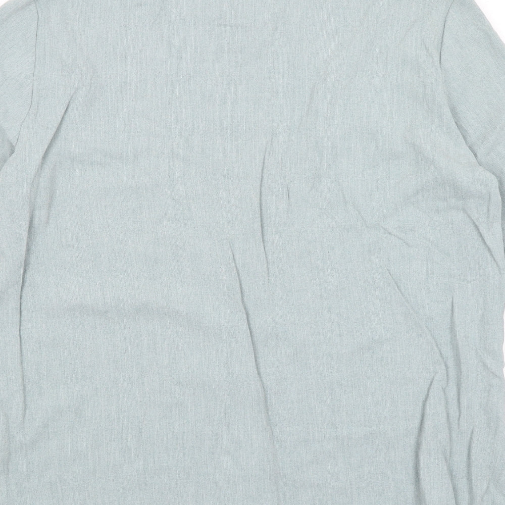 M&S Womens Blue   Basic Button-Up Size 14