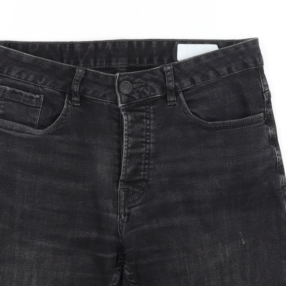 Denim Co Mens Black   Bermuda Shorts Size 30 in
