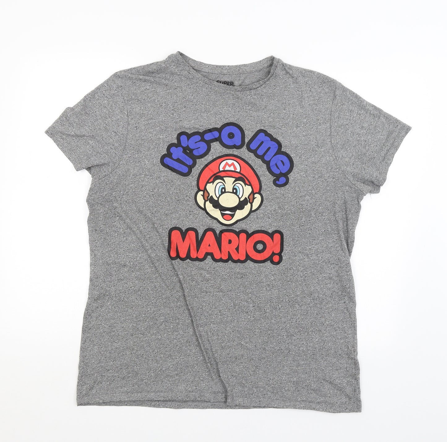 Primark Mens Grey    T-Shirt Size 2XL  - Super Mario