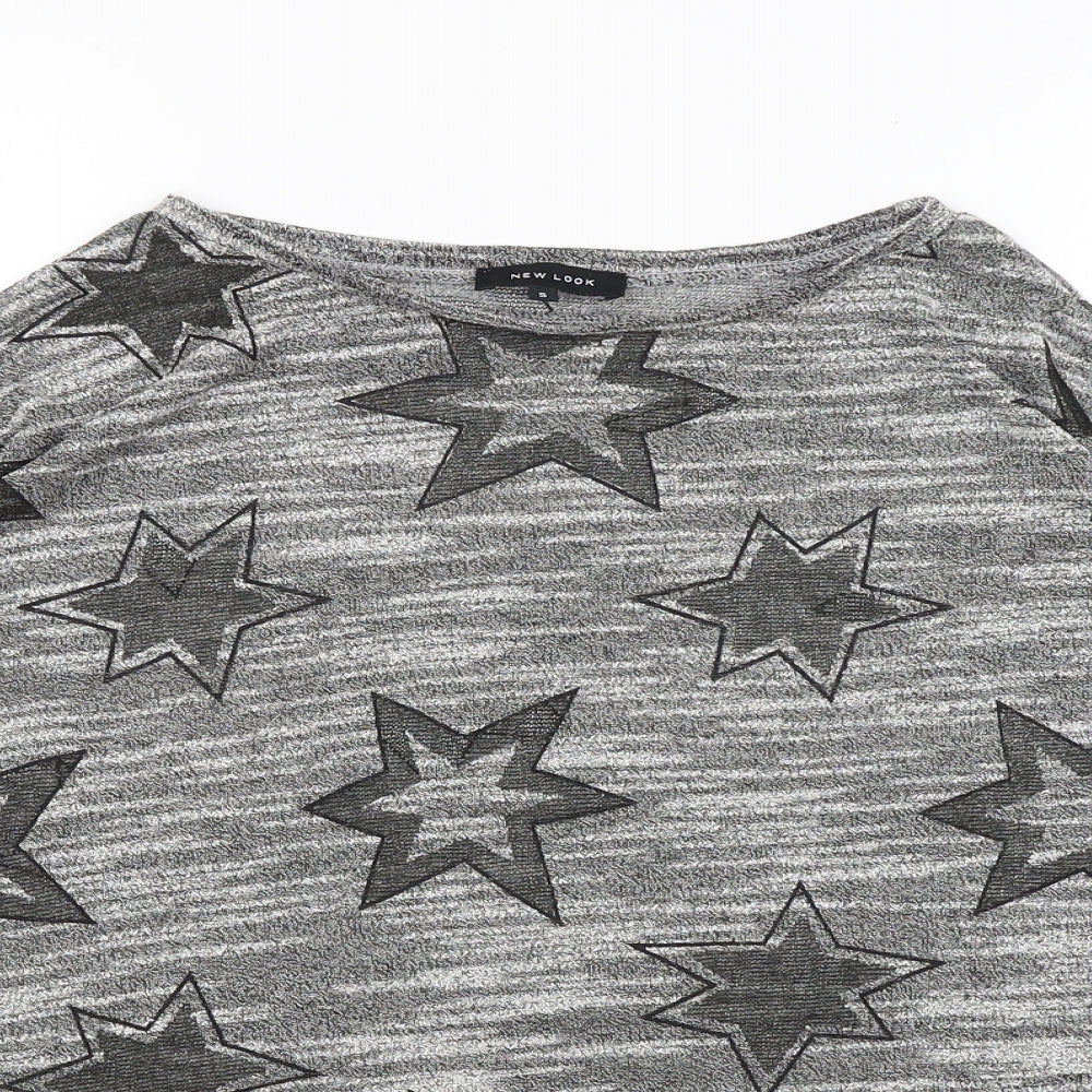 New Look Womens Green   Basic T-Shirt Size S  - Stars