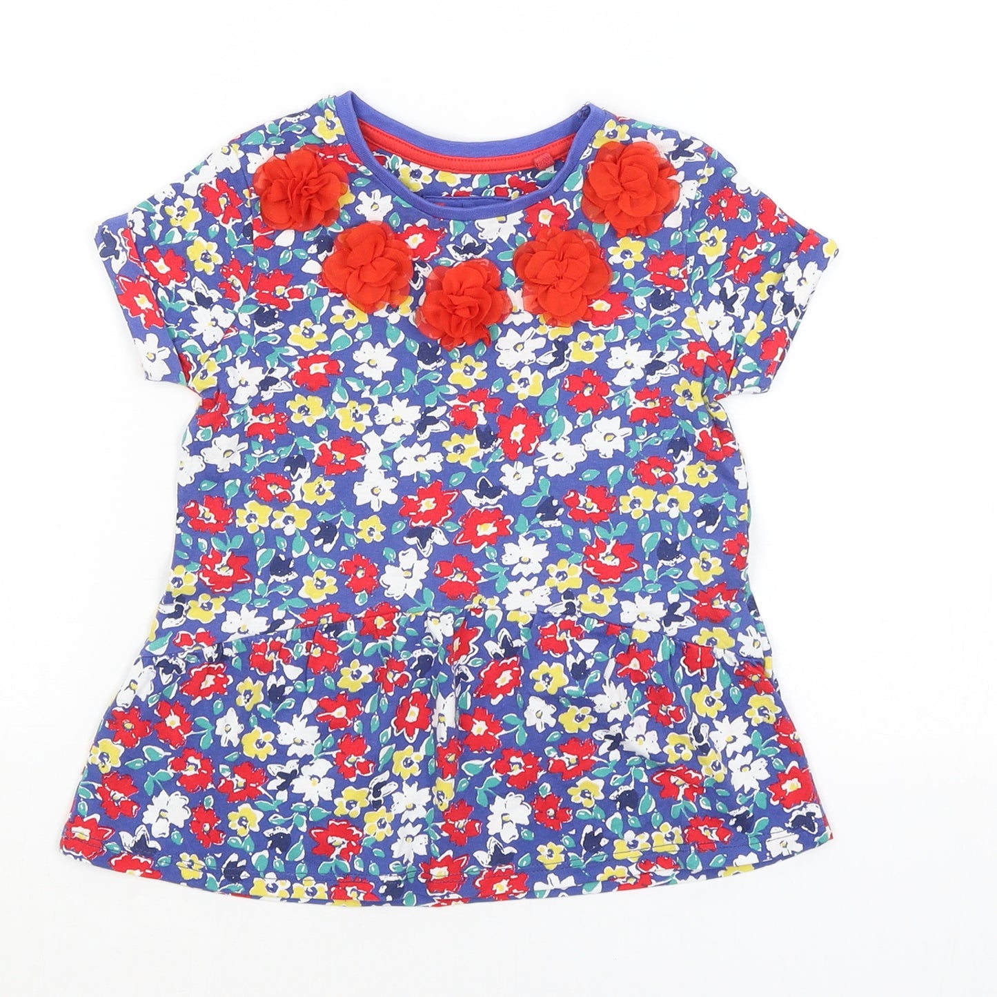 TU Girls Blue Floral  Mermaid  Size 4 Years