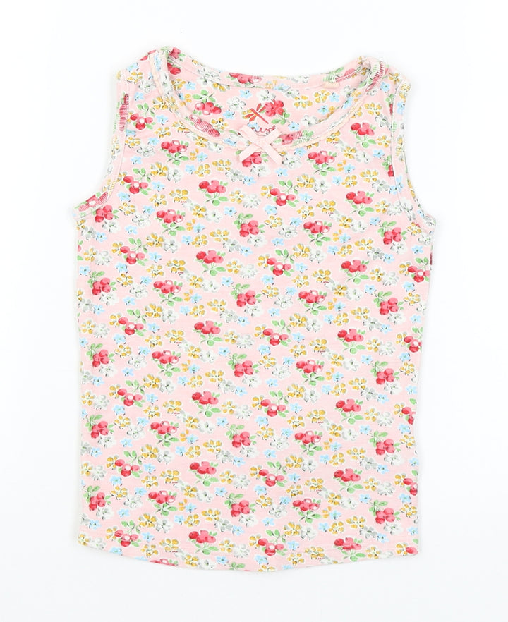 NEXT Girls Pink Floral  Basic Tank Size 3-4 Years