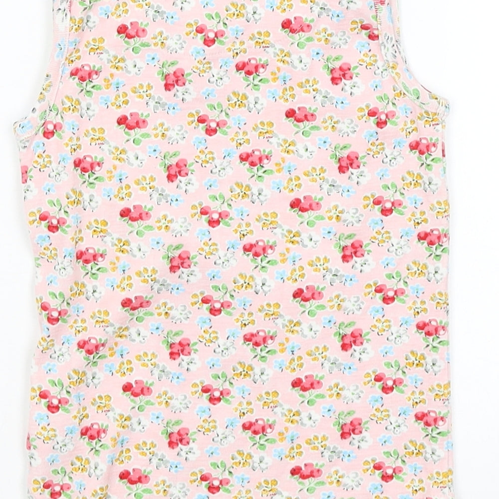 NEXT Girls Pink Floral  Basic Tank Size 3-4 Years