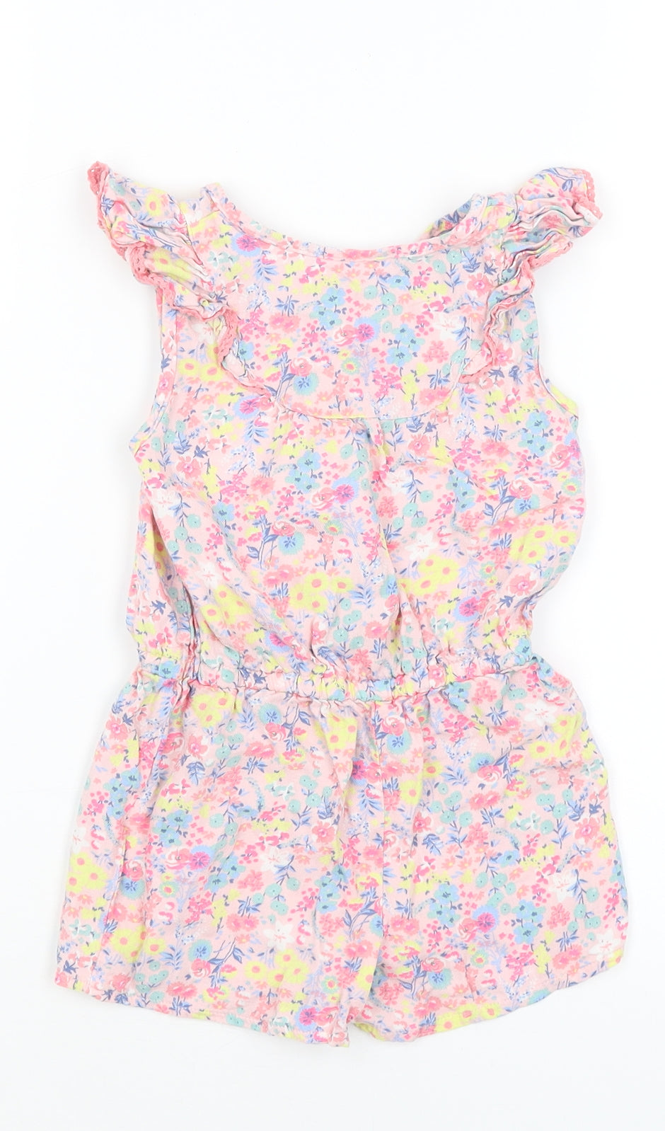 Matalan Girls Pink Floral  Romper One-Piece Size 3-4 Years