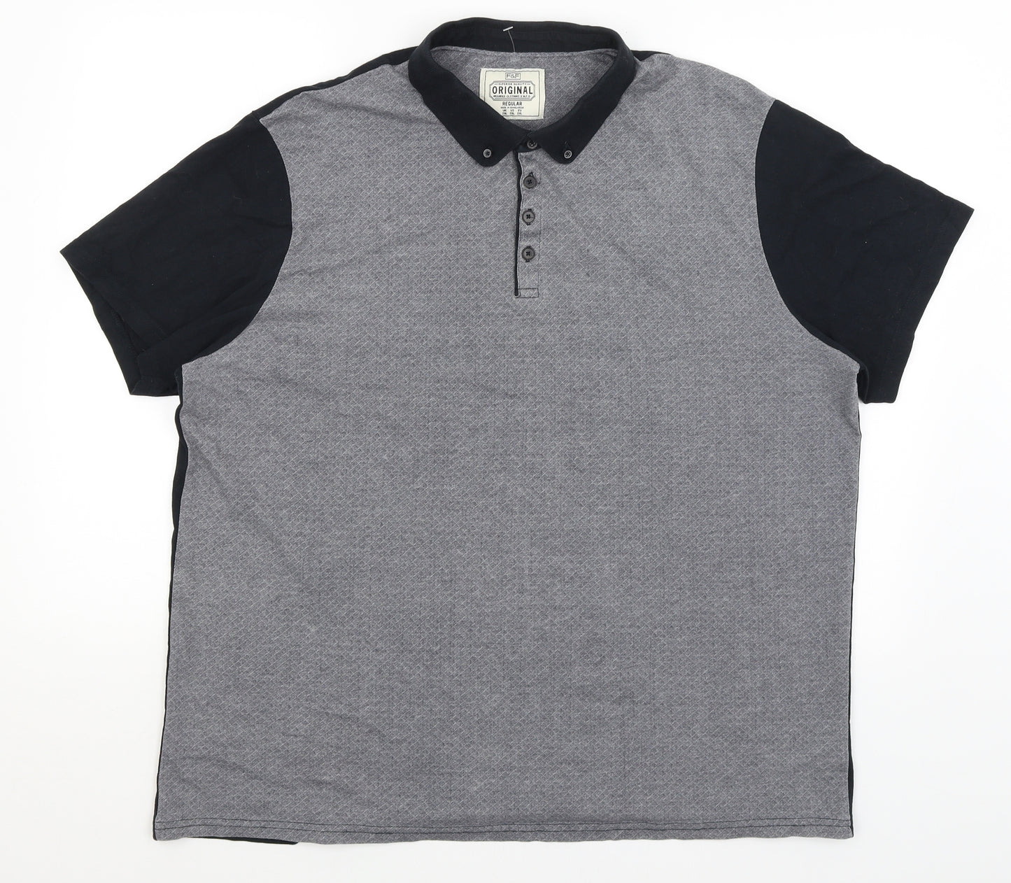 F&F Mens Black    T-Shirt Size 2XL