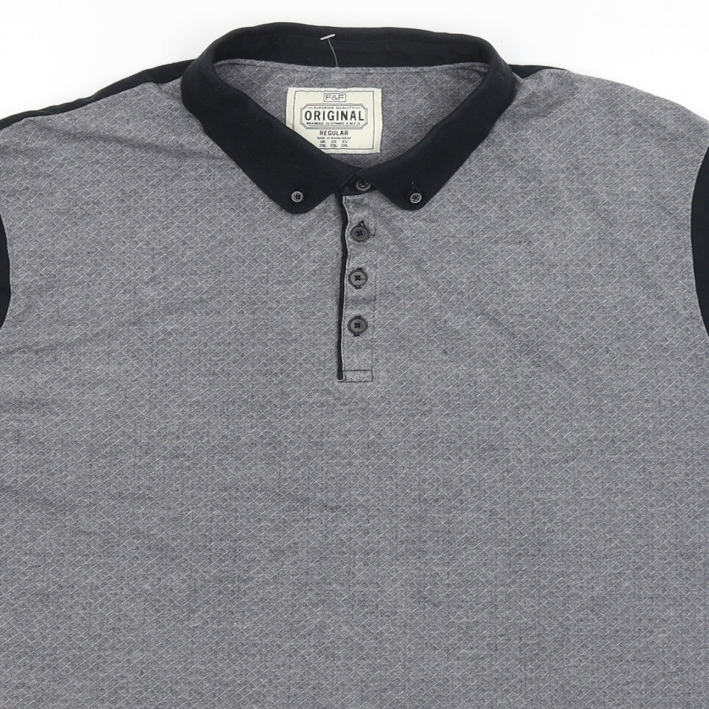 F&F Mens Black    T-Shirt Size 2XL