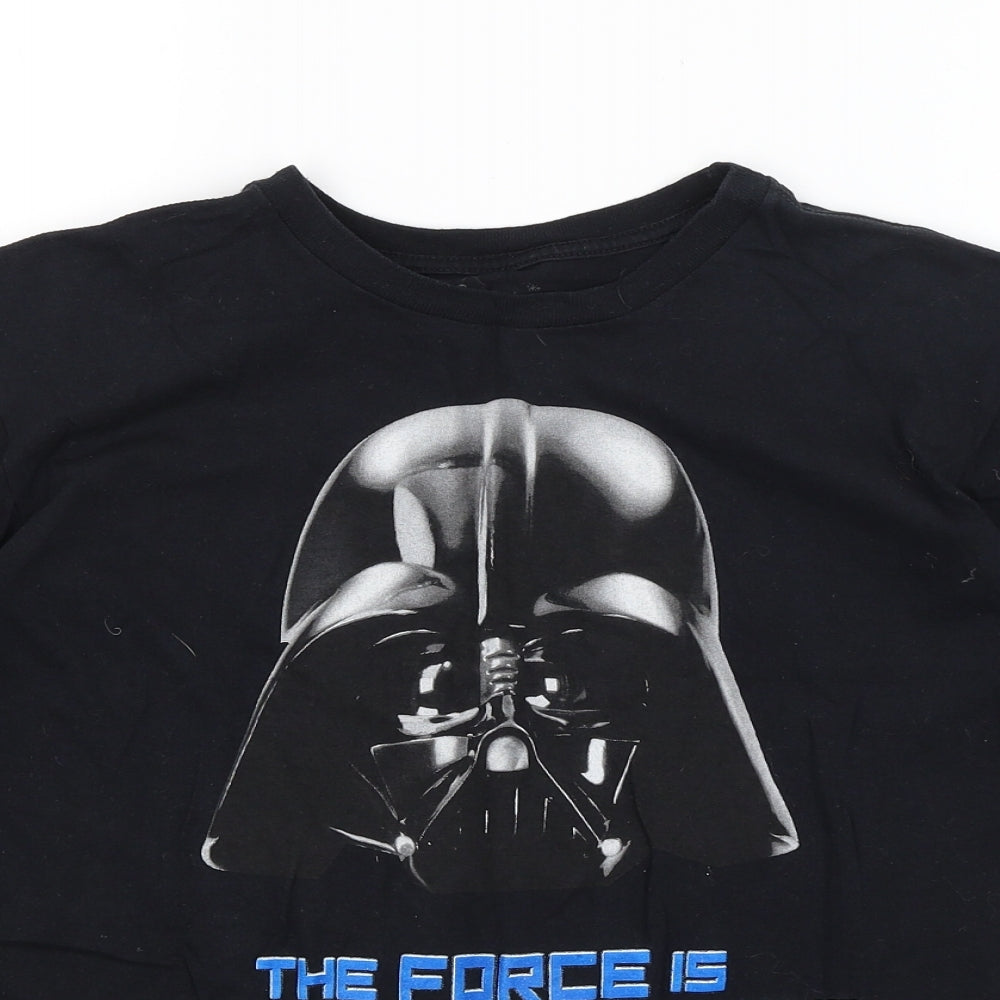 Disney Boys Black   Basic T-Shirt Size 14 Years  - Star Wars