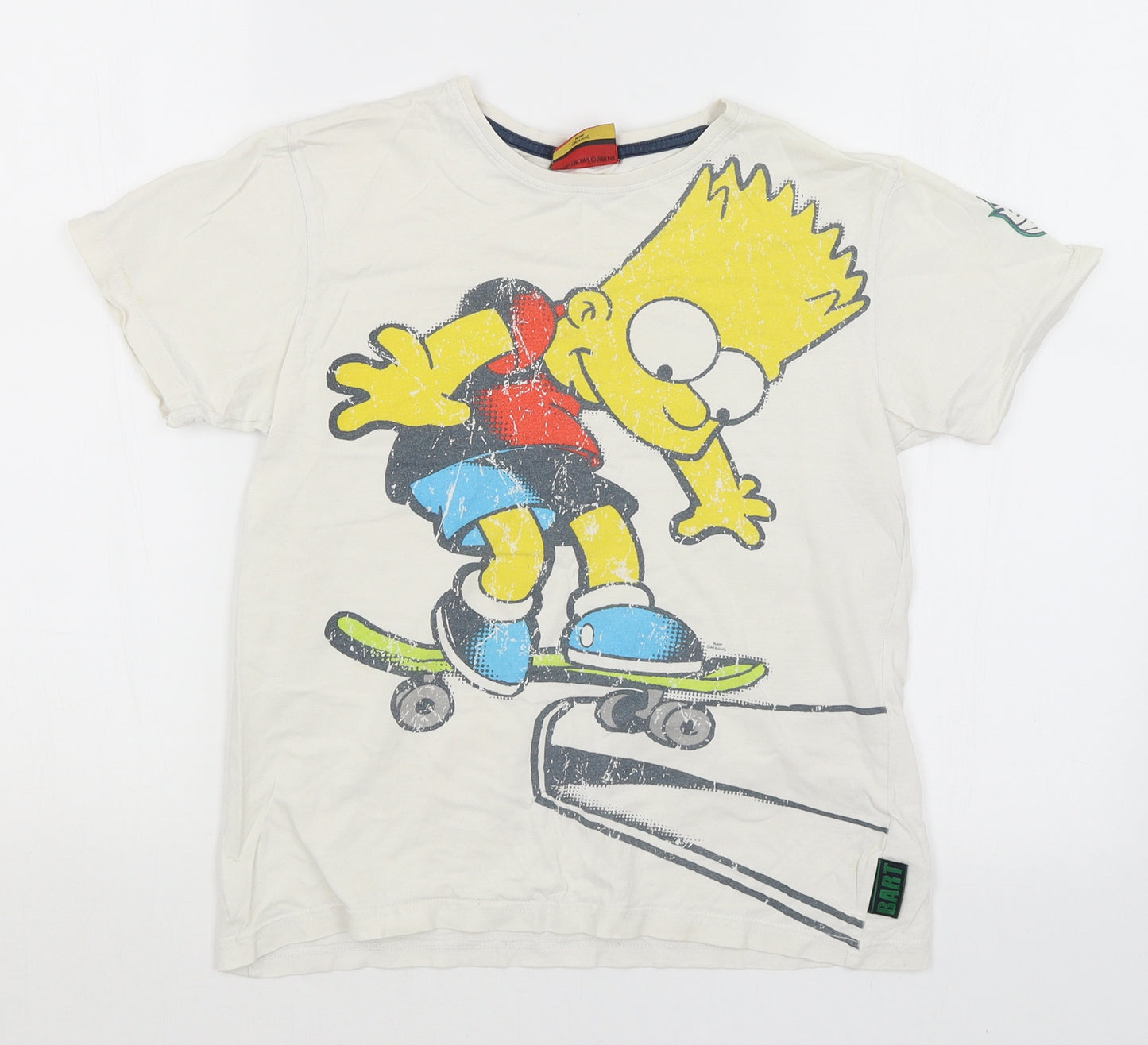 NEXT Boys White   Basic T-Shirt Size 9 Years  - Bart Simpson