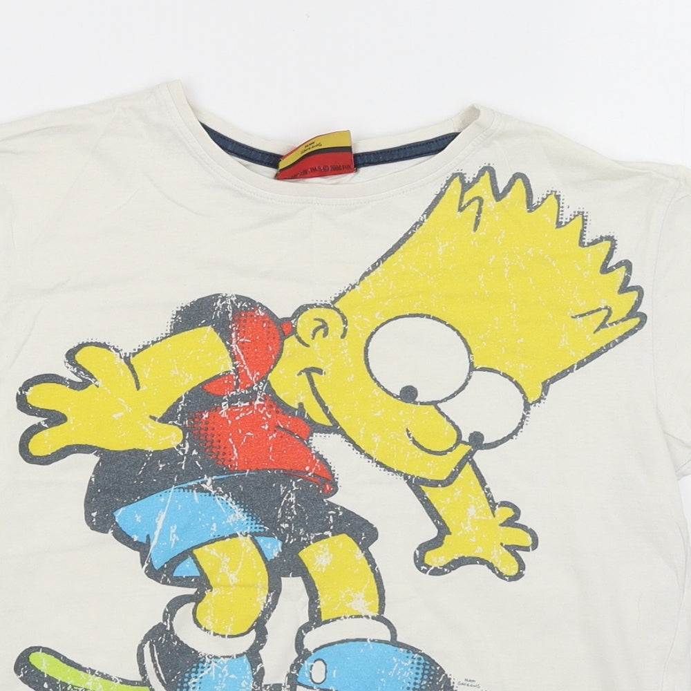 NEXT Boys White   Basic T-Shirt Size 9 Years  - Bart Simpson