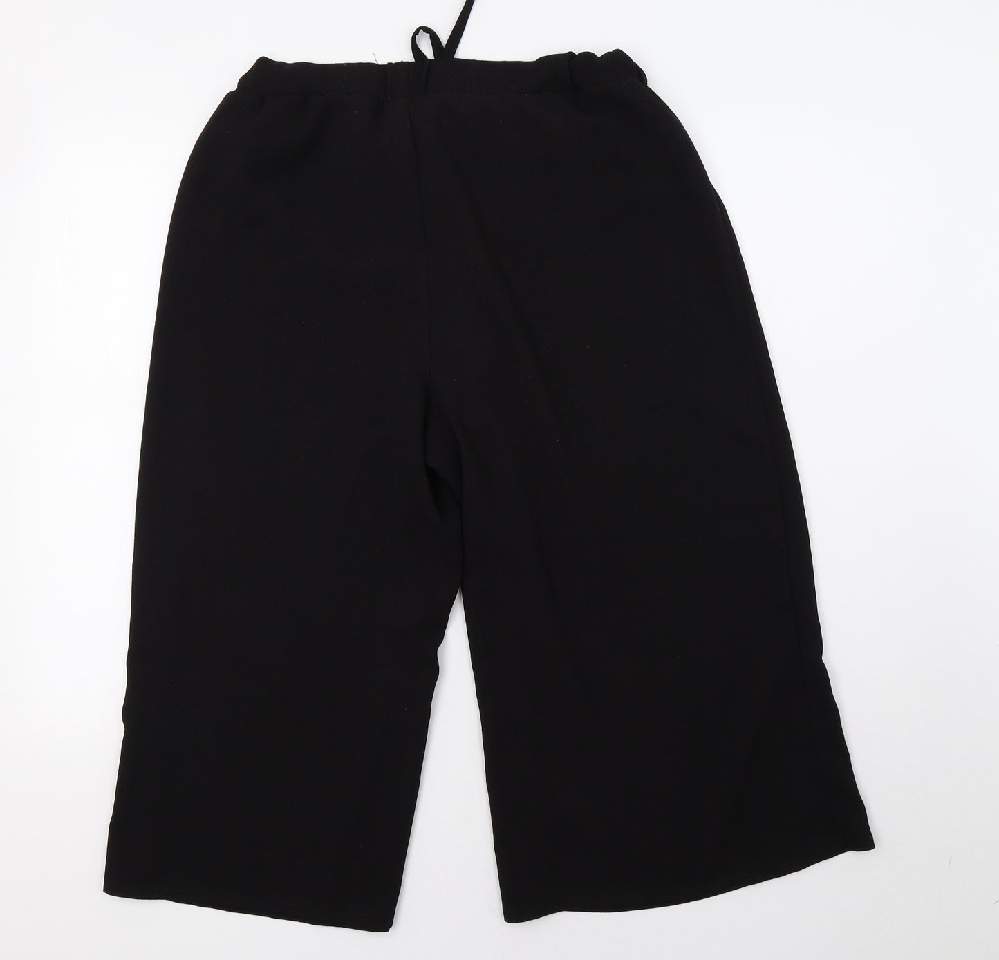 Boohoo Womens Black   Paperbag Shorts Size 14