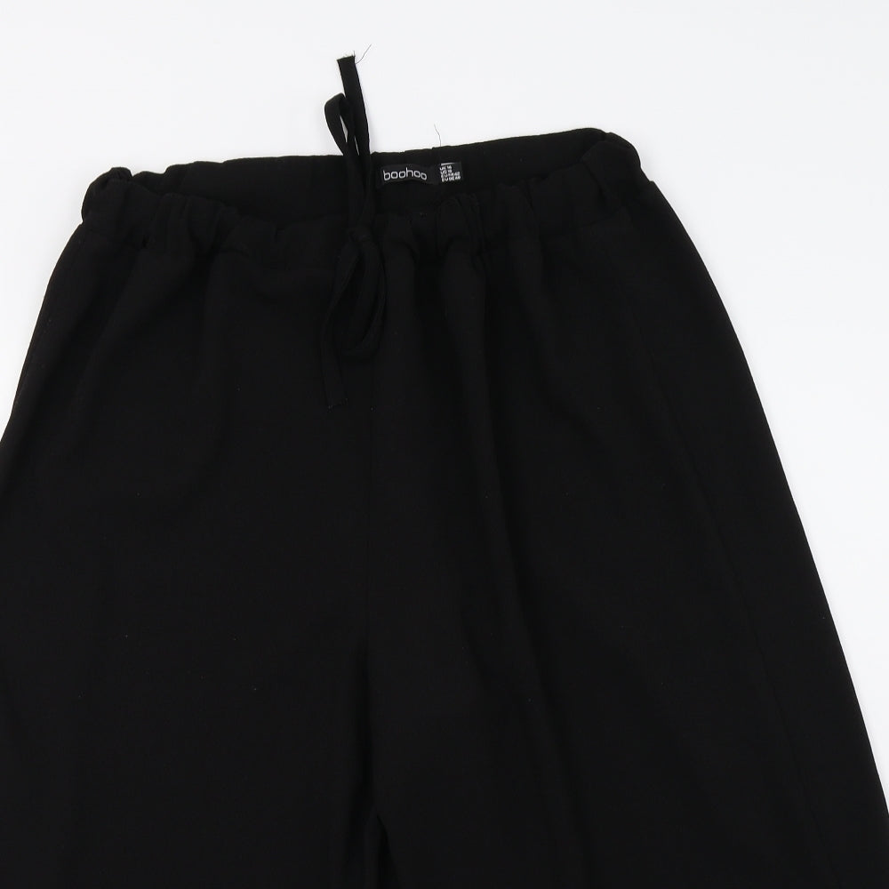 Boohoo Womens Black   Paperbag Shorts Size 14