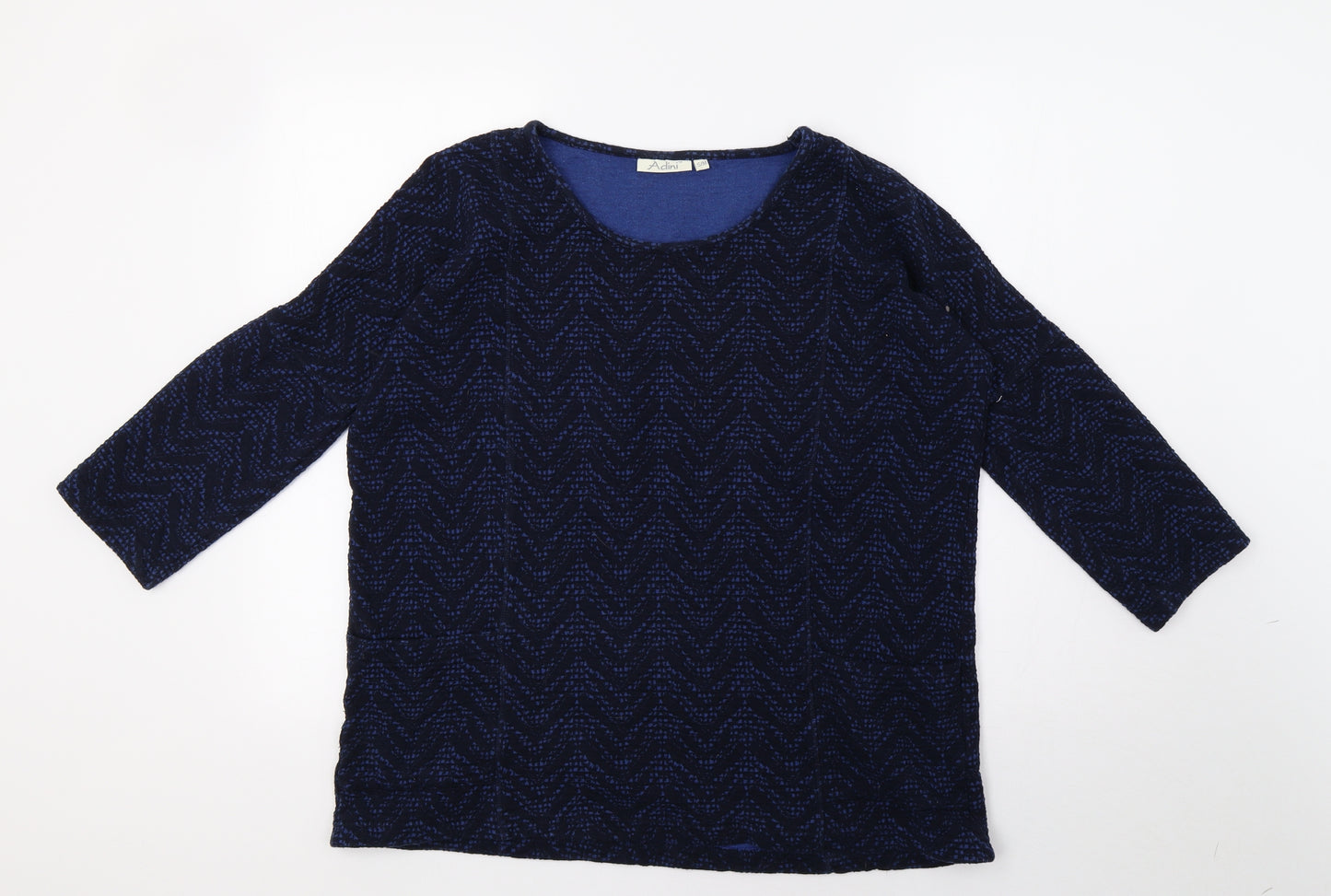 Adini Womens Blue   Pullover Sweatshirt Size M