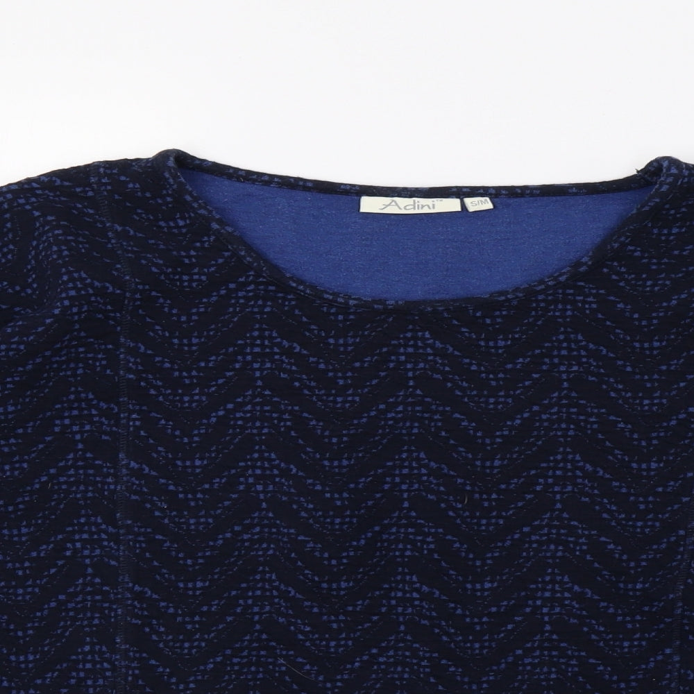 Adini Womens Blue   Pullover Sweatshirt Size M